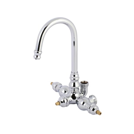 Aqua Vintage Gooseneck Clawfoot Tub Faucet Body Only, Polished Chrome AET200-1